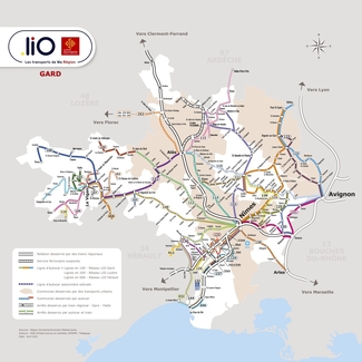 Carte LIO transport du Gard