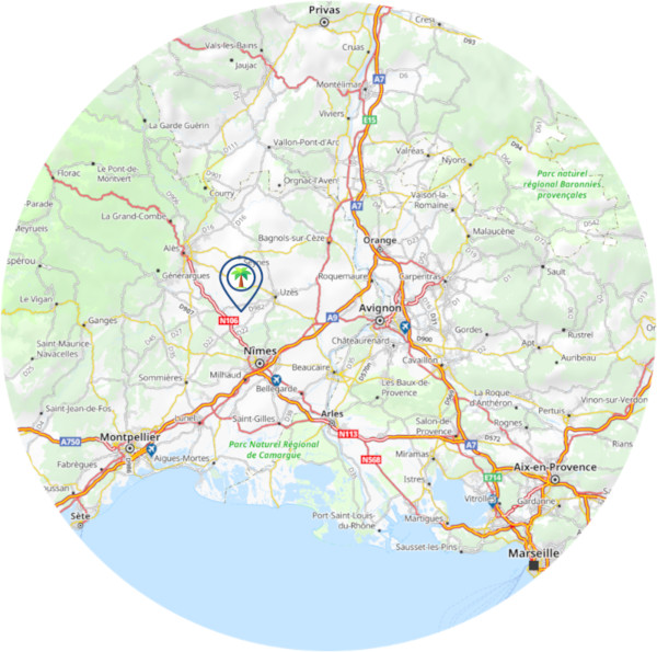 Palmier de Mira - carte des principales routes